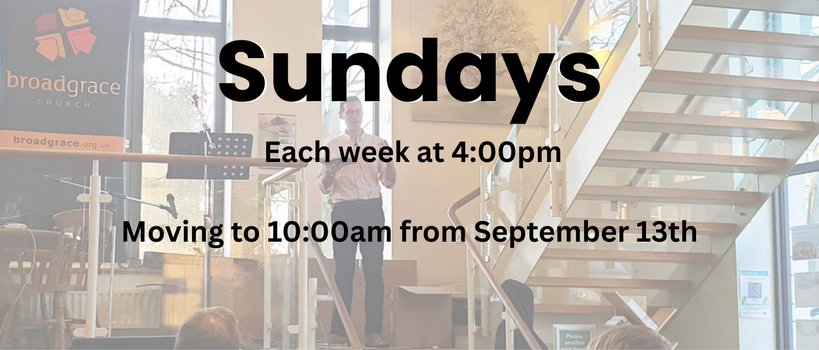 From September 13th we meet at 10:00am each Sunday - in The River Rooms in Coltishall, Norfolk 